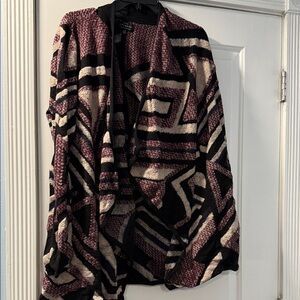 Lucky Brand Cozy Geometric Open-Front Women’s Sweater Cardigan